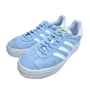 adidas Gazelle Bold Women's Size 10.5 Light Blue Clear Sky Suede Platform Shoes